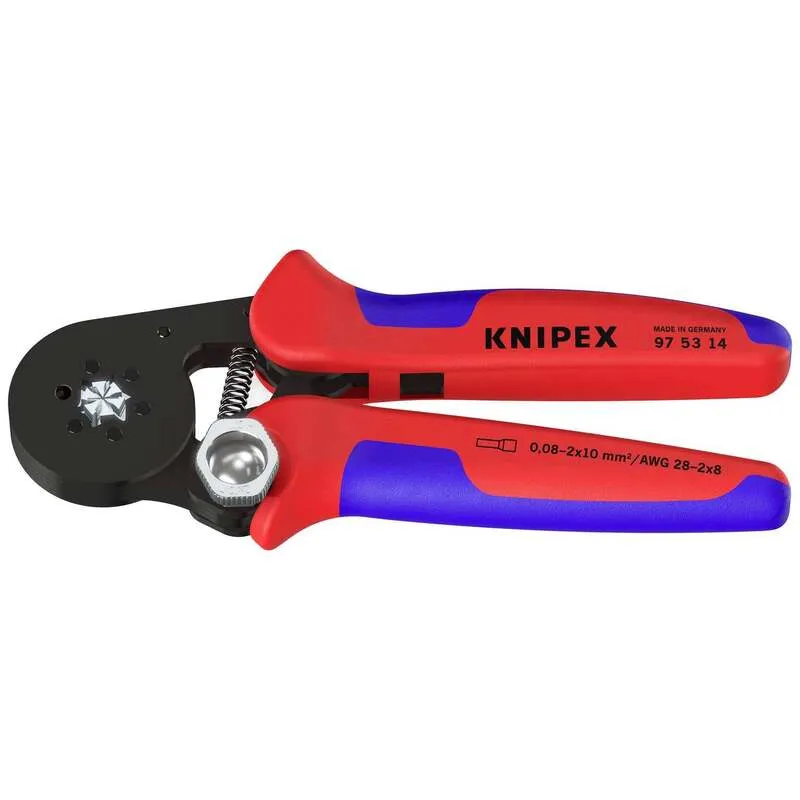 B-Ware Knipex Crimpzange Aderendhülsen 0,08 bis 16 mm² Crimpwerkzeug 180mm brüniert