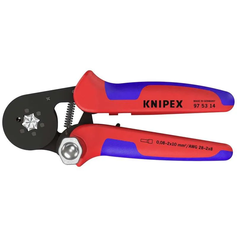 B-Ware Knipex Crimpzange Aderendhülsen 0,08 bis 16 mm² Crimpwerkzeug 180mm brüniert