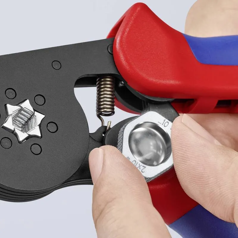 B-Ware Knipex Crimpzange Aderendhülsen 0,08 bis 16 mm² Crimpwerkzeug 180mm brüniert