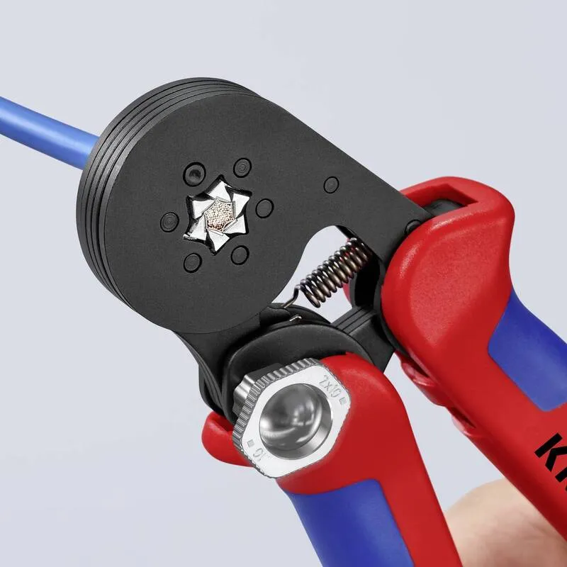 B-Ware Knipex Crimpzange Aderendhülsen 0,08 bis 16 mm² Crimpwerkzeug 180mm brüniert