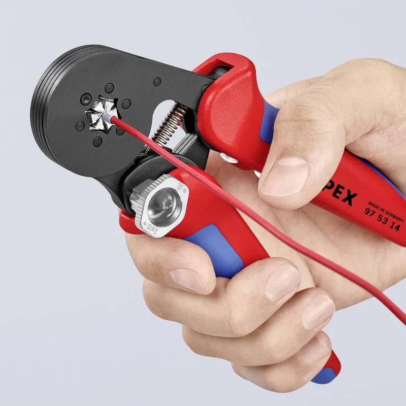 B-Ware Knipex Crimpzange Aderendhülsen 0,08 bis 16 mm² Crimpwerkzeug 180mm brüniert