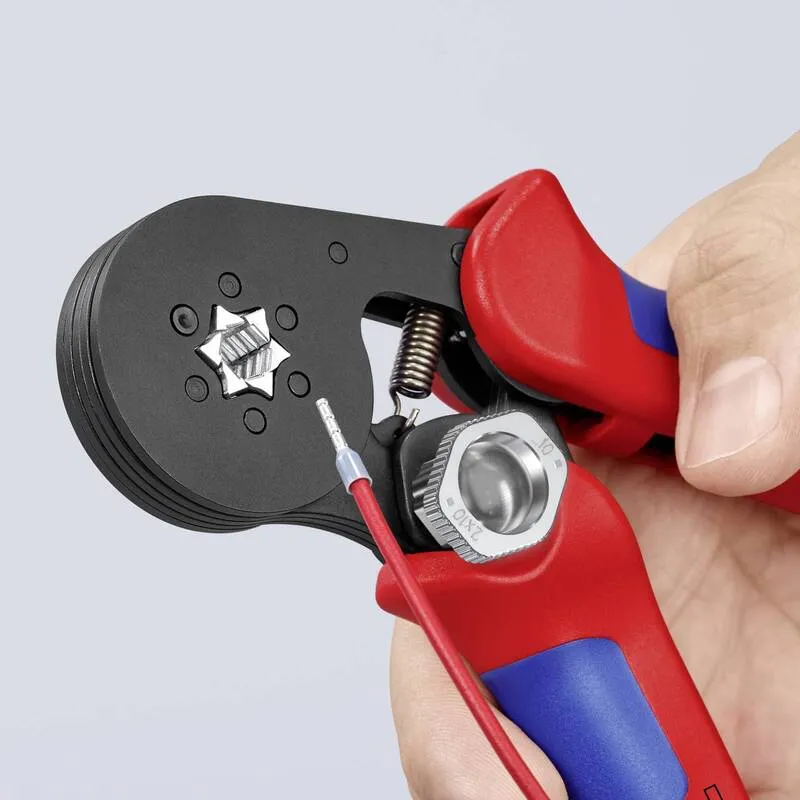 B-Ware Knipex Crimpzange Aderendhülsen 0,08 bis 16 mm² Crimpwerkzeug 180mm brüniert