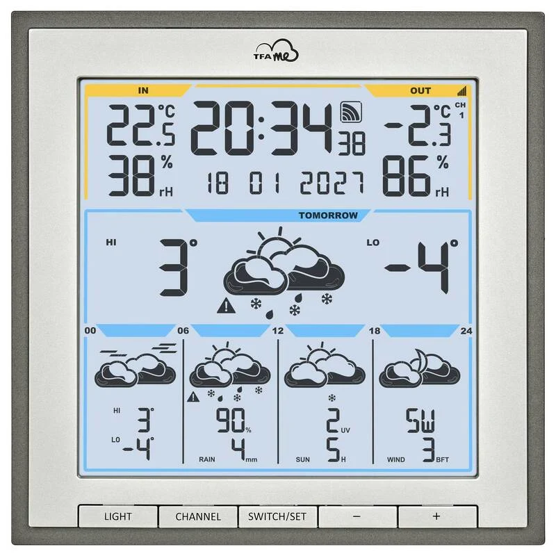 B-Ware TFA Dostmann WLAN-Wetterstation TFA.me ID-08 5 Tage Vorhersage max 50 Sensoren