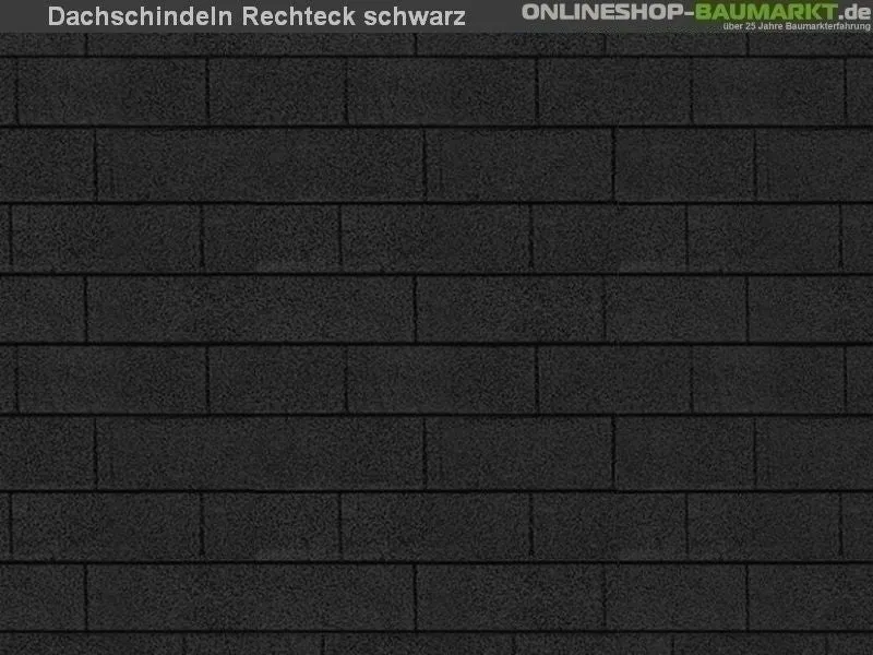 Karibu Dachschindeln Rechteck schwarz 17 Pakete