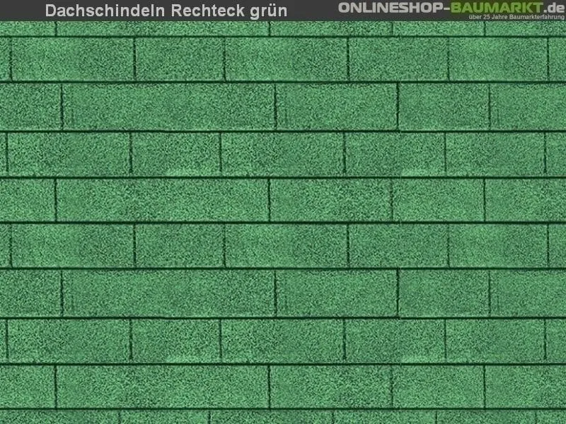 Karibu Dachschindeln Rechteck grün 27 Pakete