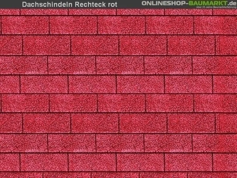 Karibu Dachschindeln Rechteck rot 21 Pakete