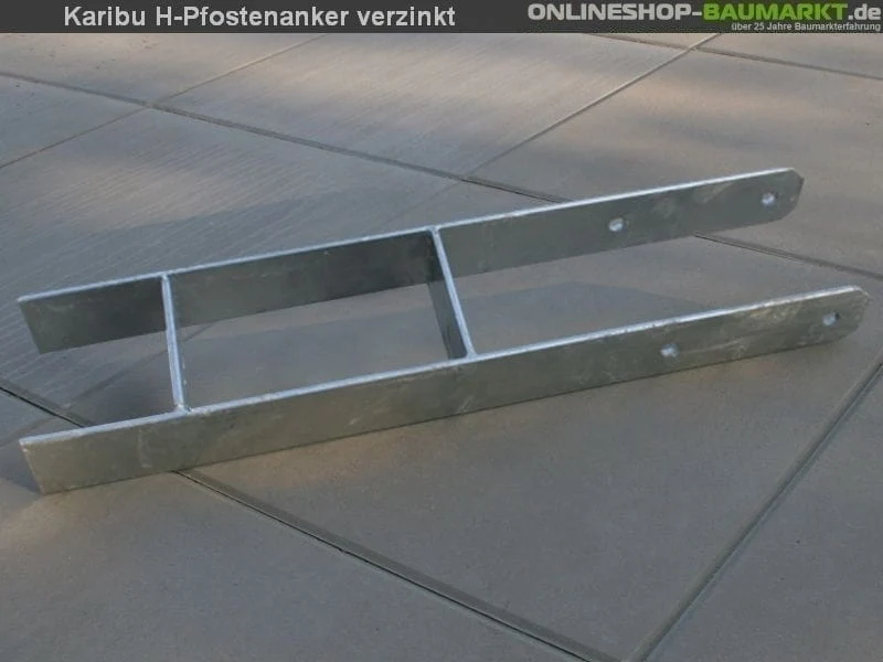 Karibu H-Pfostenanker 12 x 12 x 80 cm 3 St.