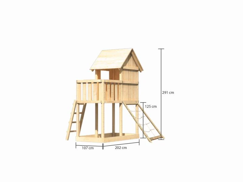 Karibu Stelzenhaus Frieda + Netzrampe