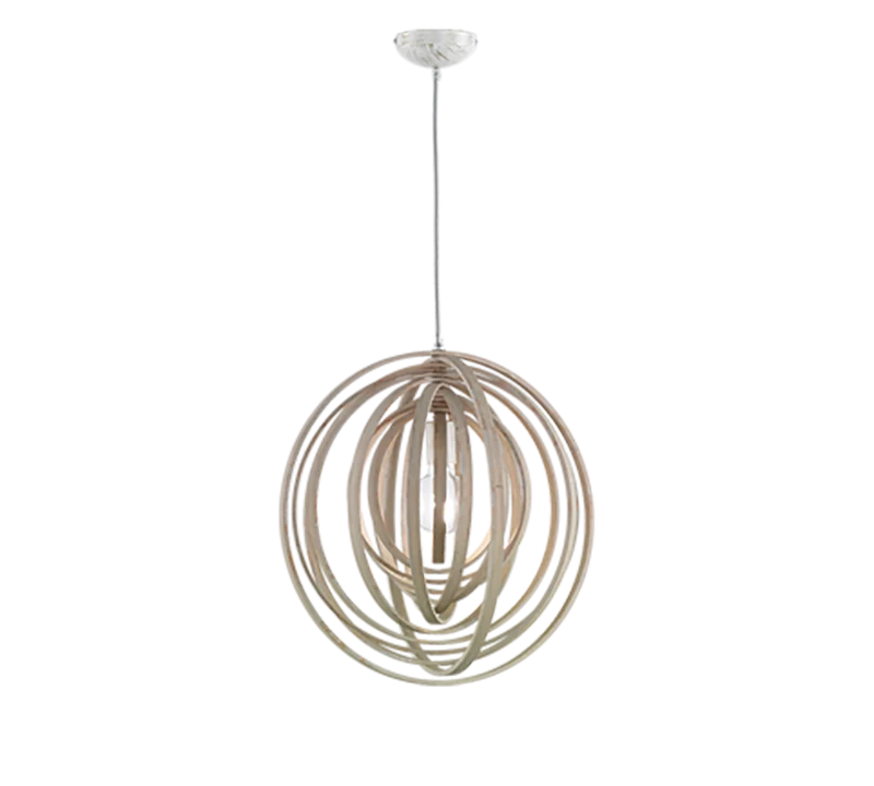 B-Ware Trio Lighting Hängeleuchte Hängeleuchte Lampe Leuchte Boolan Bambusschirm hellgr