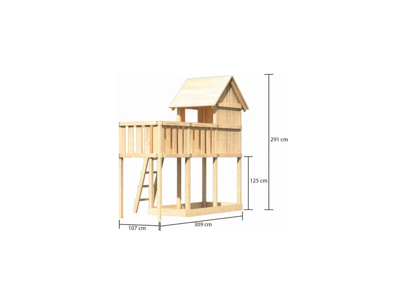 Karibu Stelzenhaus Frieda + Anbauplattform