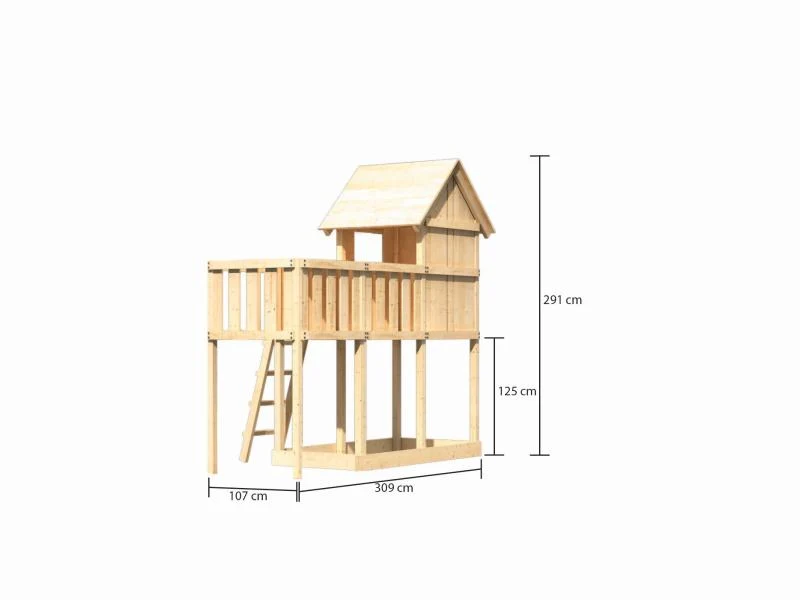 Karibu Stelzenhaus Frieda + Anbauplattform