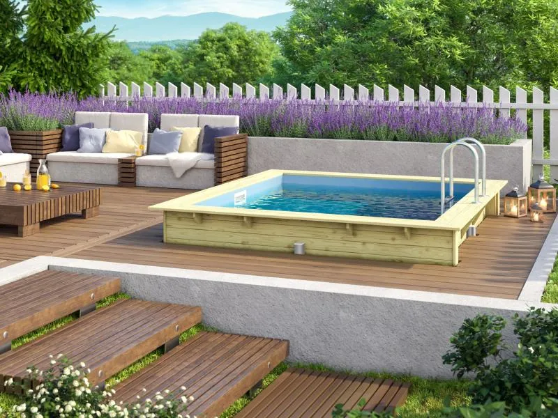 Karibu Rechteck Pool Größe 1