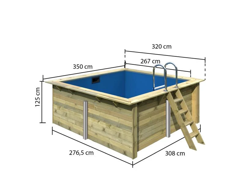 Karibu Rechteck Pool Größe 1