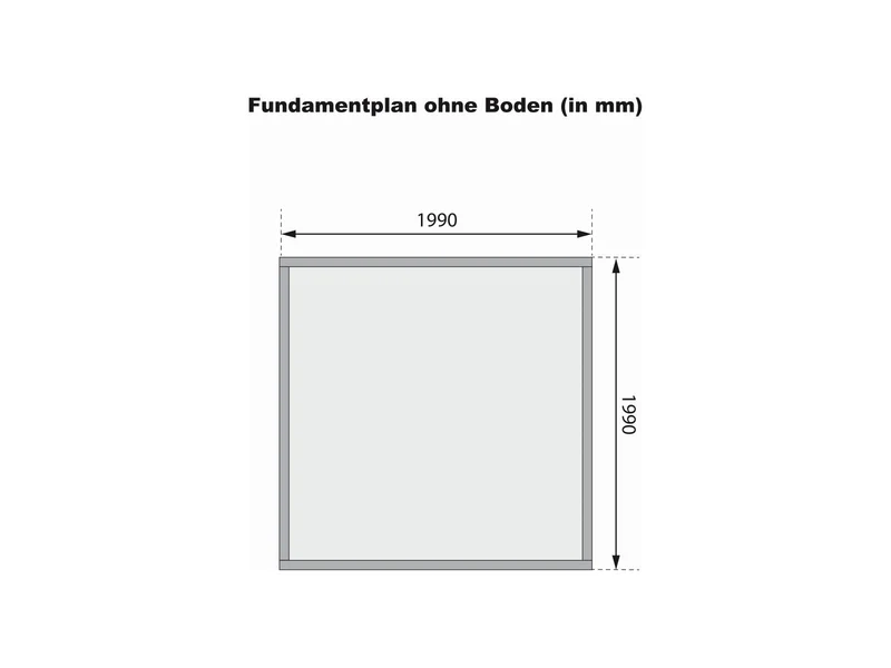 Karibu Gartenhaus Kandern 1 natur 28 mm