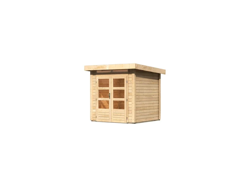 Karibu Gartenhaus Kandern 1 natur 28 mm