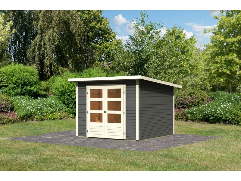 Karibu Gartenhaus Stockach 4 in terragrau