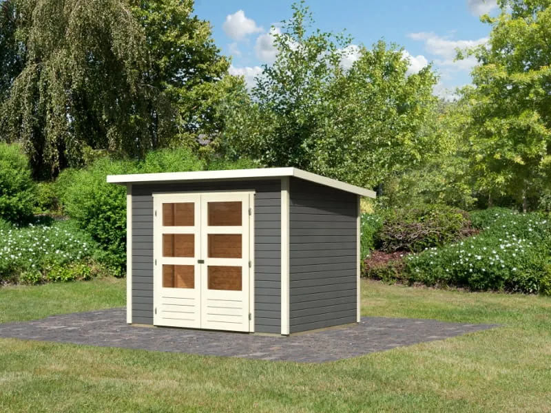 Karibu Gartenhaus Stockach 3 in terragrau