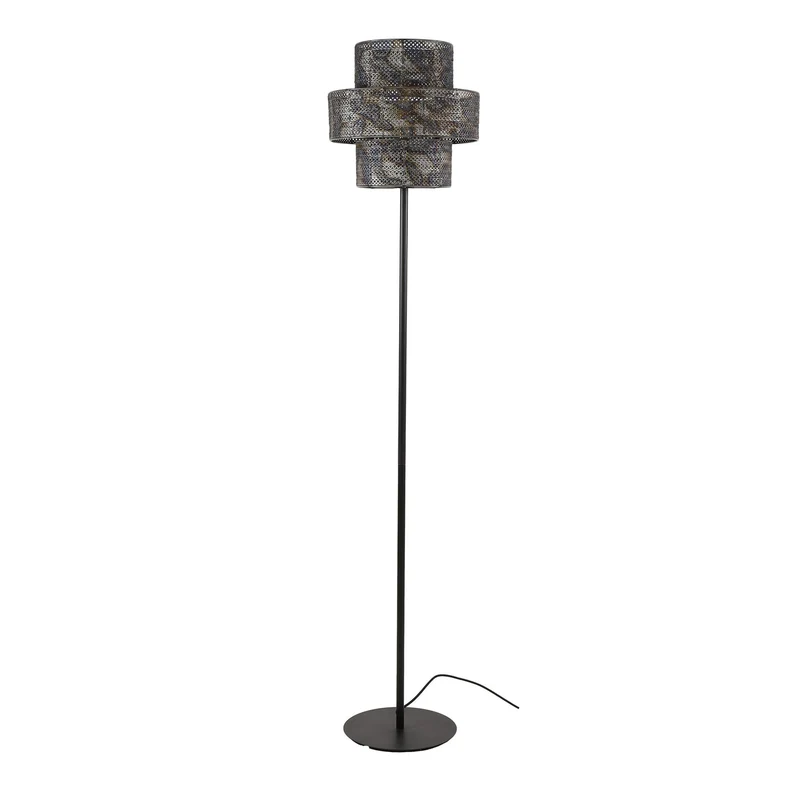 B-Ware Zijlstra Stehleuchte Lantern Stehlampe schwarz brüniert Metall Höhe 165 cm580