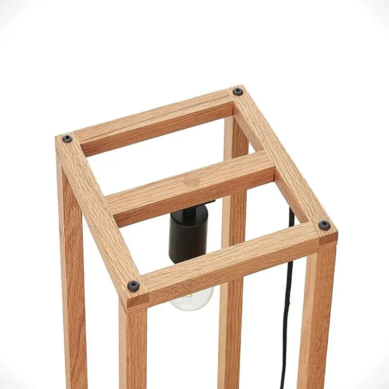 B-Ware Lucande Sedrik Stehleuchte Standlampe Wohnzimmer Kastenform Schwarz Modern