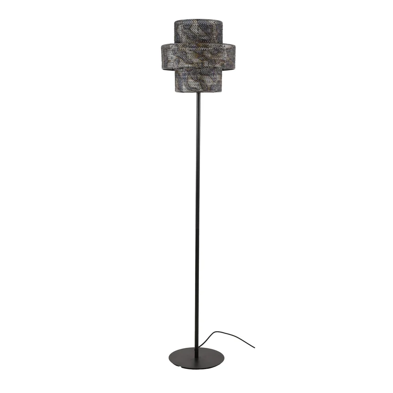 B-Ware Zijlstra Stehleuchte Lantern Stehlampe schwarz brüniert Metall Höhe 165 cm