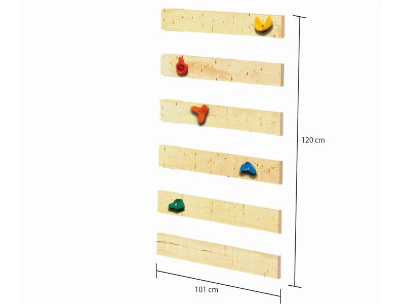 Karibu Spielturm Lotti Satteldach + Rutsche blau + Doppelschaukel + Anbauplattform + Kletterwand