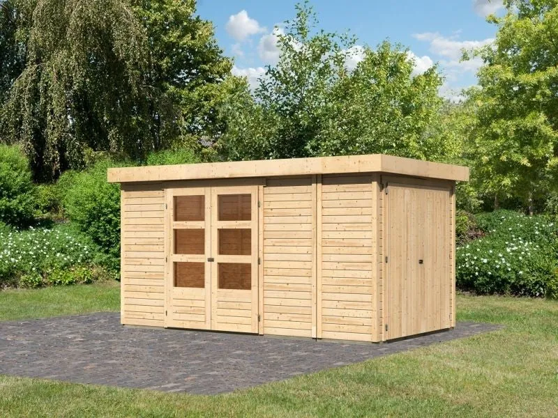 Karibu Gartenhaus Retola 5 inkl. Anbauschrank