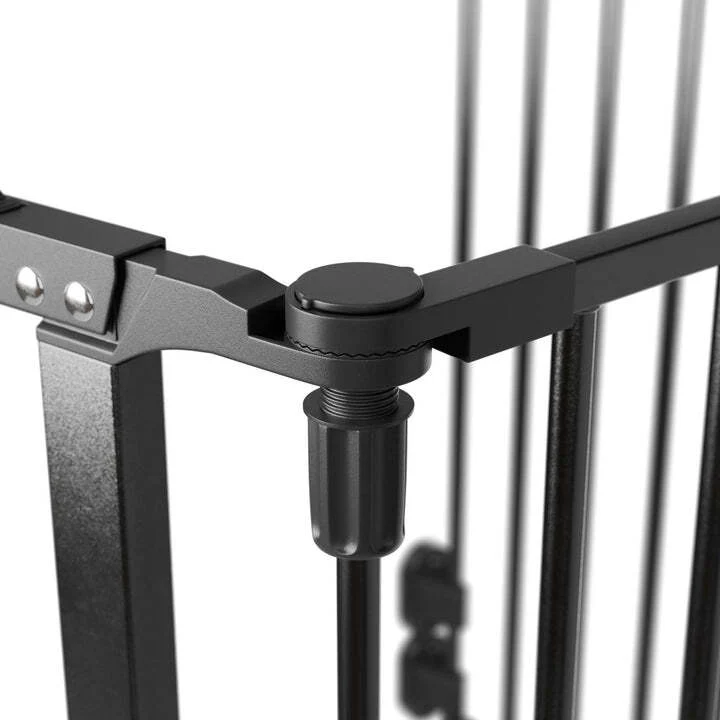 B-Ware Kamin- / Ofenschutzgitter 300 cm Sicherheitsgitter mit Tür schwarz Metall