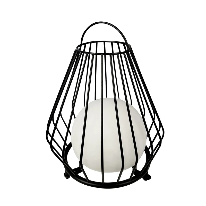 B-Ware Dyberg Larsen Tischleuchte Tischlampe LED Akku schwarz Evesham dimmbar IP54 23cm