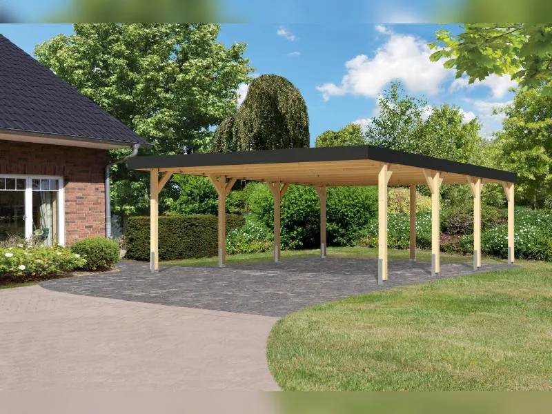 Karibu Doppelcarport Leimholz 2