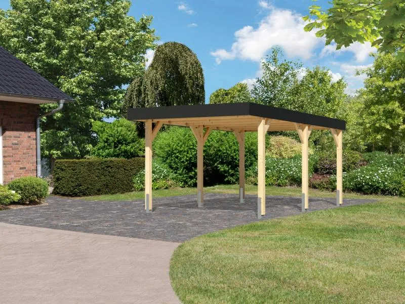 Karibu Einzelcarport Leimholz 1