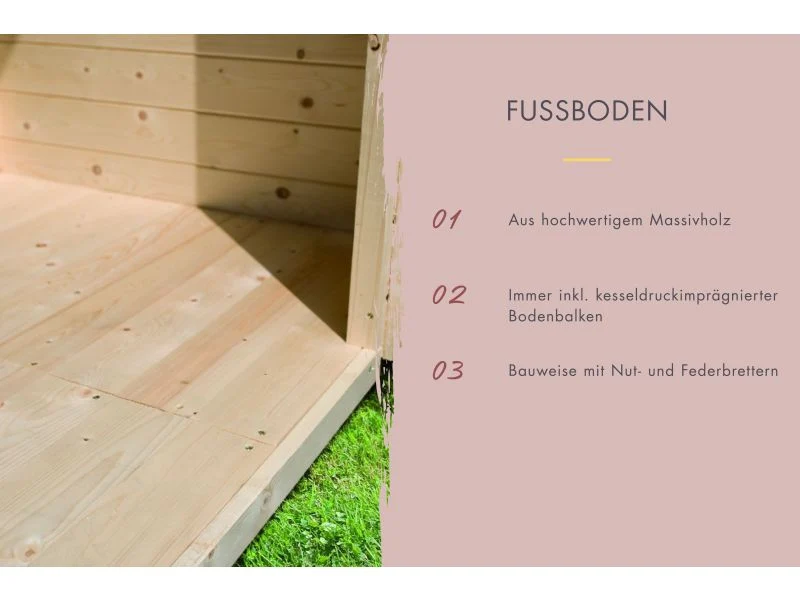 Karibu Hybrid Saunahaus Ares 2, naturbelassen/graualuminium -ohne Ofen-