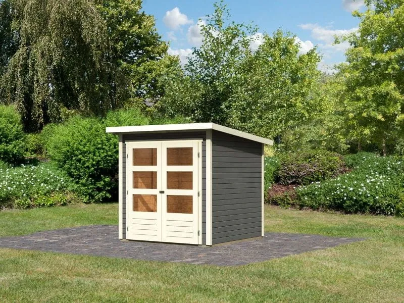 Karibu Gartenhaus Stockach 2 terragrau