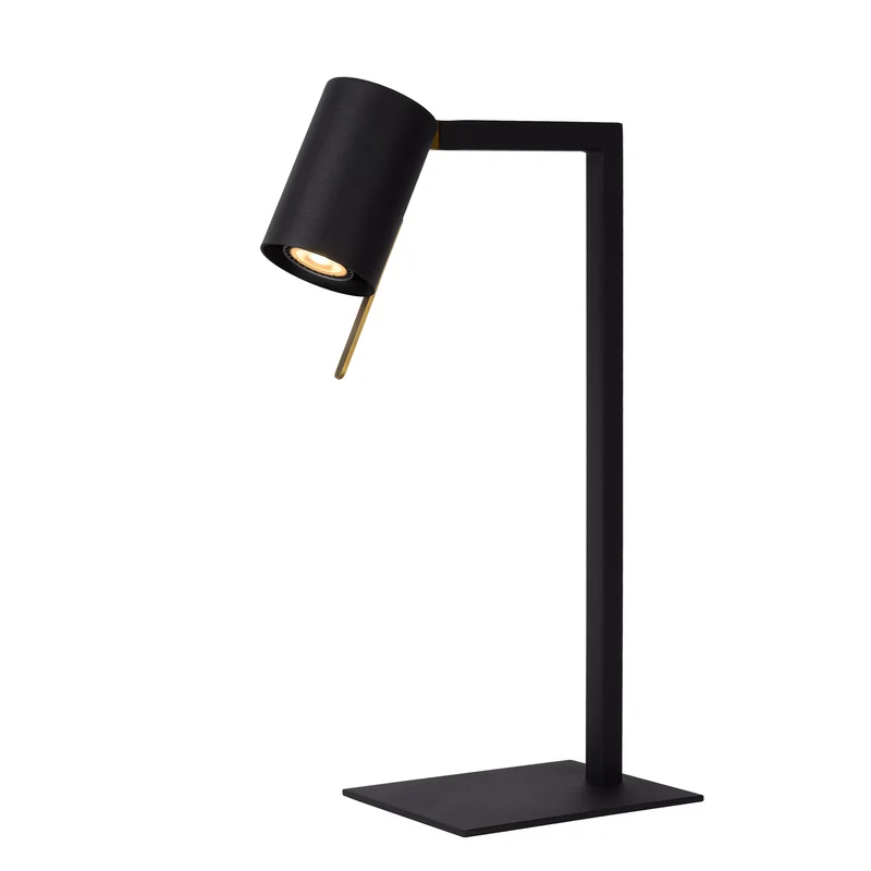 B-Ware Lucide Schreibtischlampe Tischleuchte Lesley Schwarz Metall H50cm Kippschalter