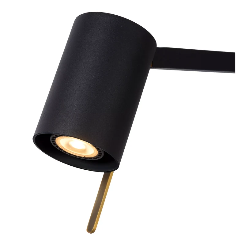 B-Ware Lucide Schreibtischlampe Tischleuchte Lesley Schwarz Metall H50cm Kippschalter