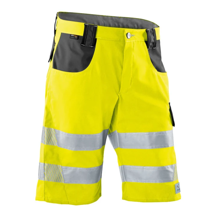 B-Ware Kübler PSA Shorts Arbeitshose Reflectiq Shorts 2307 warngelb anthrazit 46