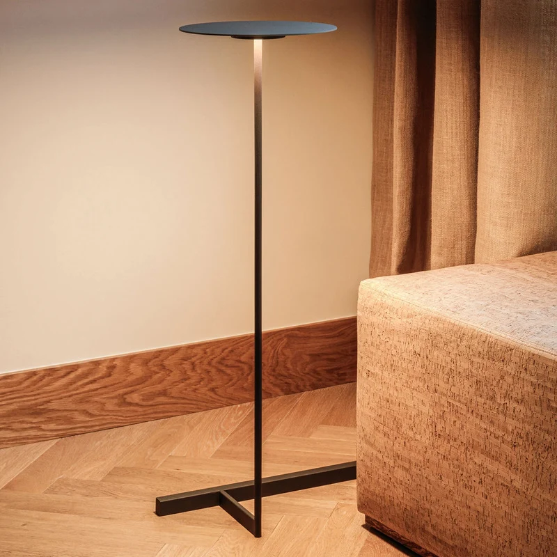 B-Ware Vibia Stehlampe Stehleuchte LED Flat grau Dimmer Warmweiß Leuchte 96 cm 7 W 90Ra