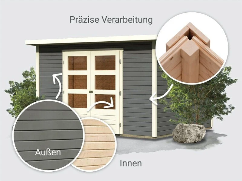 Norlinio Gartenhaus Stegen 5 in terragrau