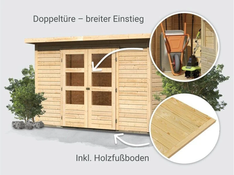 Norlinio Gartenhaus Stegen 5, inkl. Fußboden