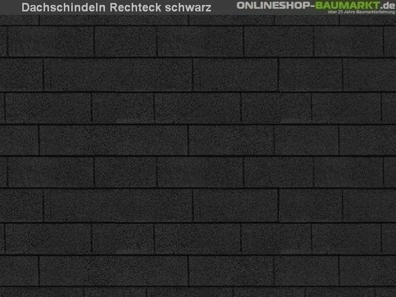 Karibu Dachschindeln Rechteck schwarz 11 Pakete