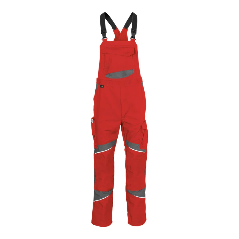 B-Ware Kübler Latzhose Arbeitshose Overall ACTIVIQ COTTON+ Größe 54 mittelrot anthrazit