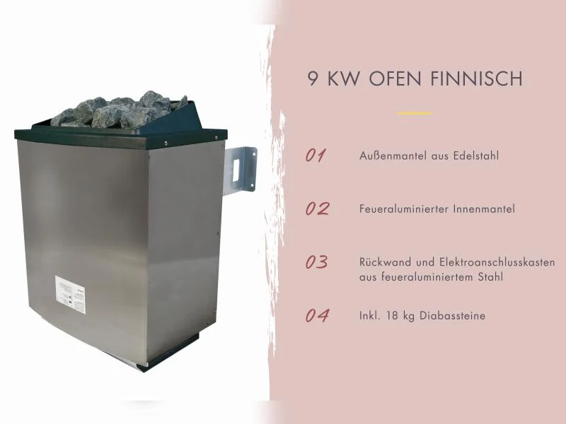 Karibu Hybrid Saunahaus Ares 2, anthrazit/anthrazit -inkl. 9 kW Ofen ext. Steuerung-