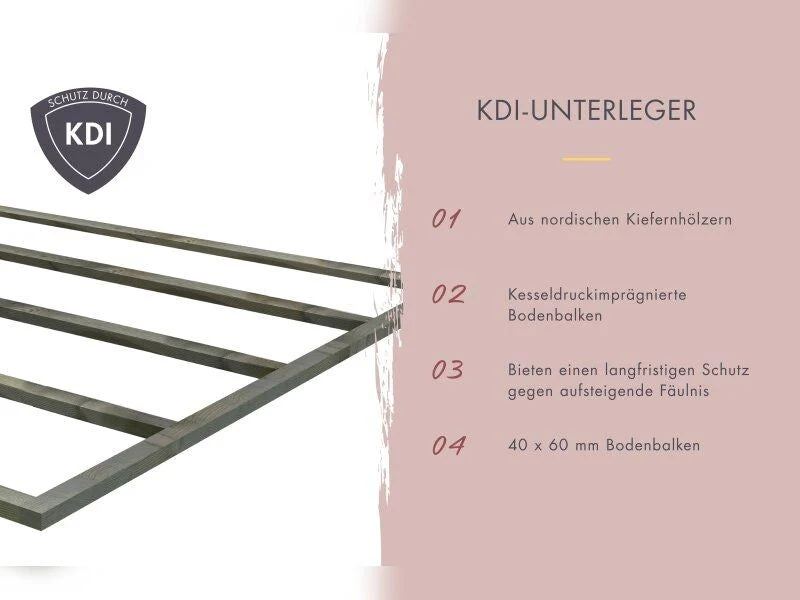 Karibu Hybrid Saunahaus Ares 2, naturbelassen/anthrazit -ohne Ofen-