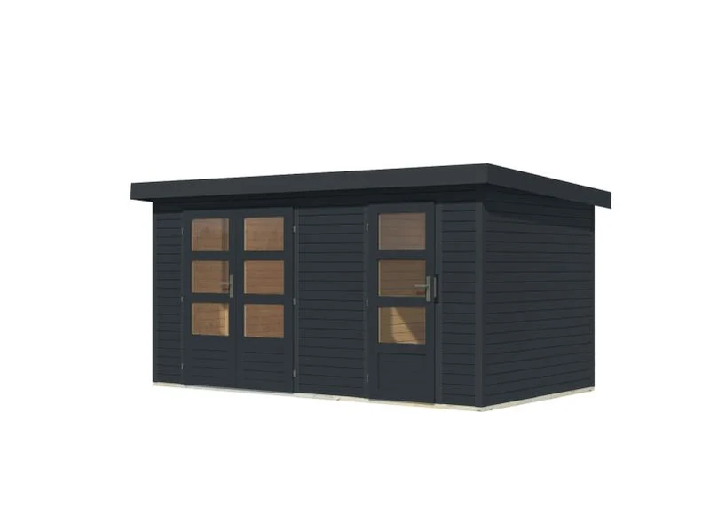 Karibu Hybrid Gartenhaus Merkur 1 C anthrazit/anthrazit