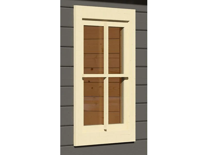 Karibu Fenster für 28 mm Wandstärke | weiß | Dreh- / Kippfenster - zum Selbsteinbau