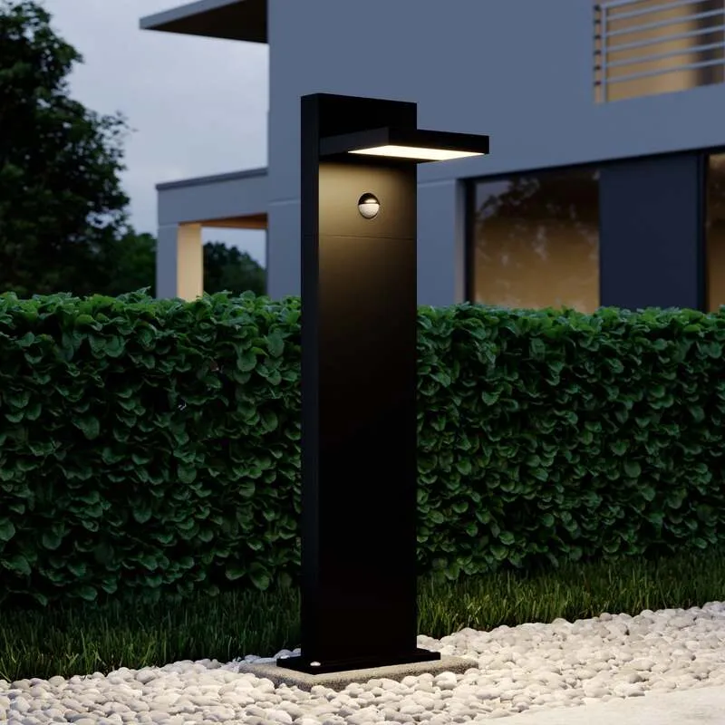 B-Ware Lucande Wegeleuchte Pollerleuchte LED Sensor grafitgrau Außenleuchte anthrazit 6