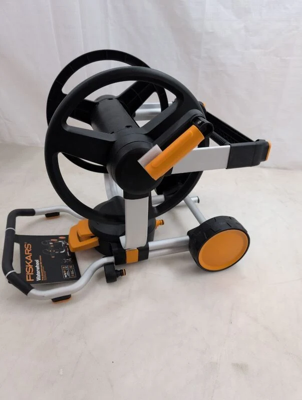B-Ware Fiskars Schlauchwagen Gartenwagen 360° Drehung ergonomischer Griff schwarz
