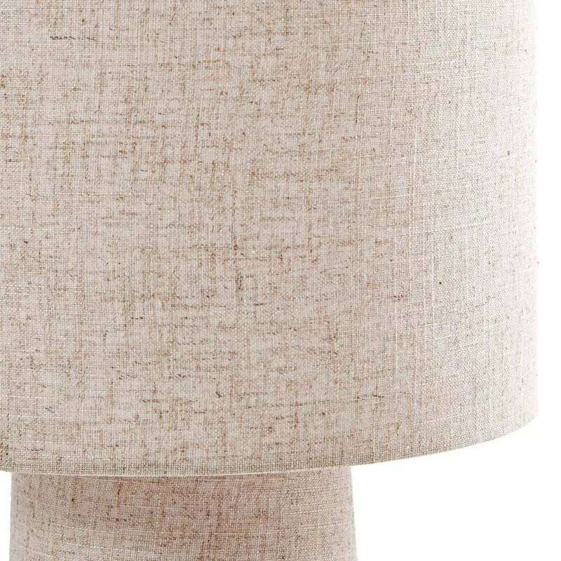 B-Ware Lindby Stehleuchte Elfie LED Lampe Leuchte Leinen beige 124cm 2x E27 15W IP20