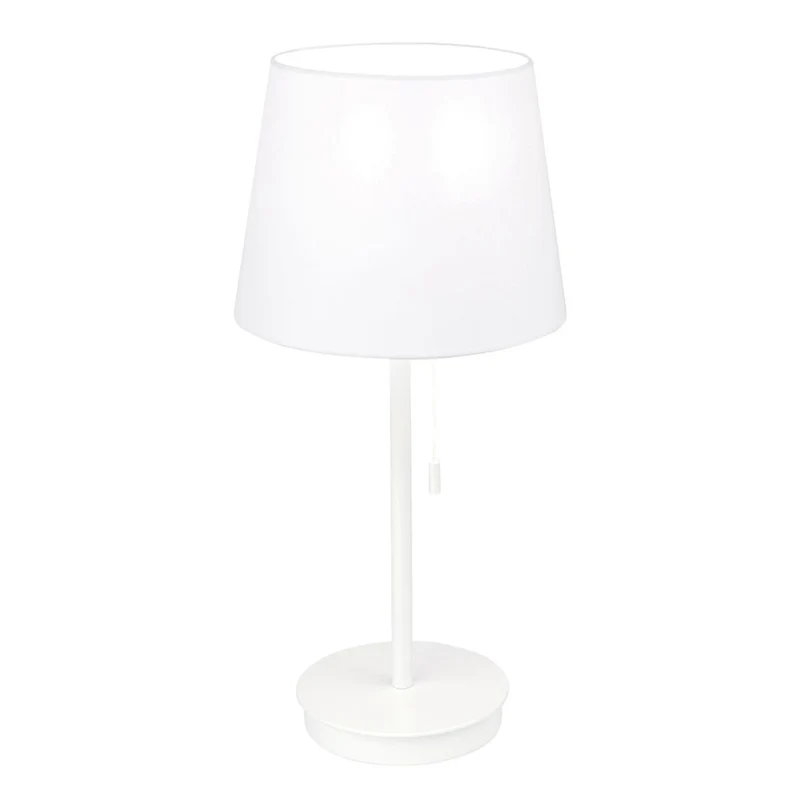 B-Ware Orion Tischleuchte Ludwig USB Tischlampe Leuchte Lampe Stahl Leinen weiß 50cm