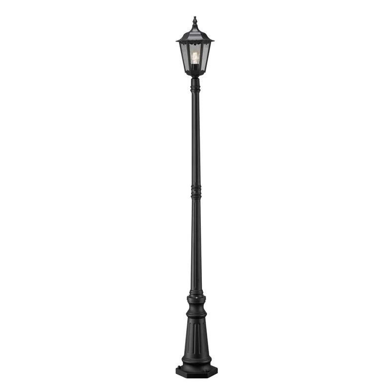 B-Ware Konstsmide Mastleuchte Außenleuchte Firenze 1-flammig Gartenlampe schwarz 220cm