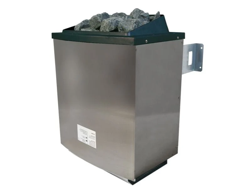 Karibu Sauna Gobin inkl. 9-kW-Ofen mit externer Steuerung, ohne Dachkranz, mit moderner Saunatür